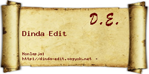 Dinda Edit névjegykártya